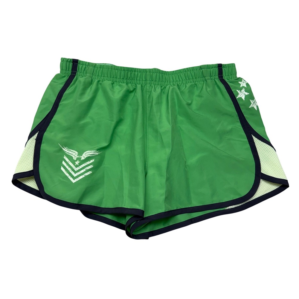 Under Armour HeatGear Green Running Shorts Women Loose Graphic Athletic Small S